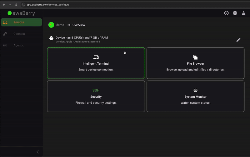 awaBerry Agentic Command Interface Smart Terminal