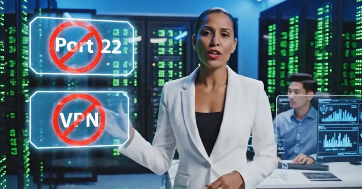 Server provisioning with closed server ports